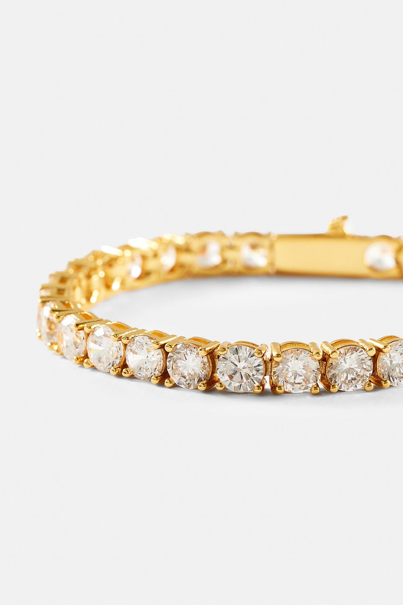 Womens 5mm Tennis Bracelet - Gold